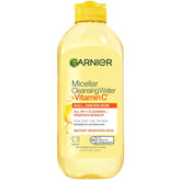 Garnier Micellar Water with Vitamin C, Facial Cleanser & Makeup Remover, Brightening & Hydrating, For All Skin Types, Vegan, Cruelty Free, 13.5 Fl Oz (400mL), 1 Count