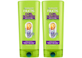 Garnier Fructis Curl Nourish Moisturizing Conditioner for Curly Hair, Plant Protein and Coconut Oil Formula, Up to 48HR of Curl Definition, Sulfate Free & Vegan, 21 Fl Oz, 2 Count (Packaging May Vary)