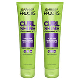 Garnier Fructis Curl Shine Conditioning Hair Gel, Frizz Control for Curly, Wavy, and Coily Hair, Extra Strong Hold for Up to 48 HRs of Bouncy,Moisturized Curls, 5.1 Fl Oz, 2 Count (Packaging May Vary)