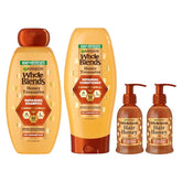 Garnier Whole Blends Honey Treasures Repairing Shampoo & Conditioner 22 Fl Oz each + Hair Serum (5.1 Fl Oz) for Dry, Damaged Hair (Bundle of 4 Items)