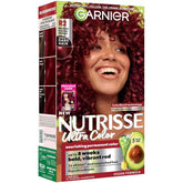Garnier Nutrisse Ultra Color Hair Color, Permanent Hair Dye for Up to 8 Weeks of Bold, Vibrant, Fade-Resistant Results, Vegan & Cruelty-Free, R2 Medium Intense Auburn (Goji Berry), 1 Count