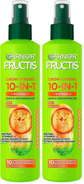 Garnier Fructis Grow Strong Thickening 10-in-1 Spray,Biotin-C,8.1 Fl Oz,(Packaging May Vary),(Pack of 2)