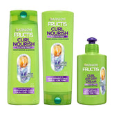 Garnier Fructis Curl Nourish Moisturizing Shampoo & Conditioner Set for Curly Hair with Air Dry Cream, Up to 48 Hours of Curl Definition, Sulfate Free & Vegan, 3 Items 34.7 Fl Oz (Packaging May Vary)