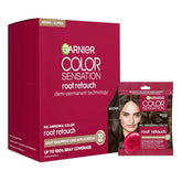 Garnier Color Sensation Root Retouch, Demi Permanent Hair Dye for Roots with 100% Gray Coverage and No Ammonia, Brown Hair Dye 5.0, Pack of 6 (Packaging May Vary)