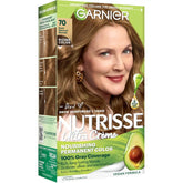 Garnier Nutrisse Ultra Crème Hair Color, Permanent Hair Dye with 100% Gray Coverage, Vegan & Cruelty-Free, 70 Dark Natural Blonde (Almond Crème), 1 Count