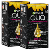 Garnier Hair Color Olia Ammonia-Free Brilliant Color Oil-Rich Permanent Hair Dye, 2.11 Platinum Black, 1 Count (Packaging May Vary) (Pack of 2)