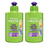 Garnier Fructis Curl Nourish Air Dry Cream Leave In Conditioner, Sulfate-Free Curl Defining Cream For Moisture and Frizz Control Waves, Curls, and Coils, 10.2 Fl Oz, Pack of 2 (Packaging May Vary)