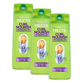 Garnier Fructis Curl Nourish Sulfate Free Moisturizing Shampoo, 12.5 Fl Oz, (Packaging May Vary) (Pack of 3)