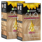 Garnier Hair Color Olia Ammonia-Free Brilliant Color Oil-Rich Permanent Hair Dye, 9 1/2.1 Lightest Ash Blonde, 1 Count (Packaging May Vary) (Pack of 2)
