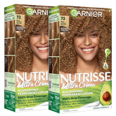 Garnier Nutrisse Ultra Crème Hair Color, Permanent Hair Dye with 100% Gray Coverage, Vegan & Cruelty-Free, 73 Dark Golden Blonde (Honey Dip), 2 Count