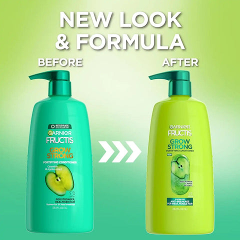 Garnier Fructis Grow Strong Shampoo, 33.8 Fl Oz, 1 Count (Packaging May Vary) (Pack of 2)