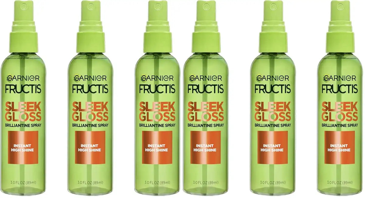 Garnier Fructis Style Brilliantine Shine Glossing Spray for High Shine Finish, Argan Oil, 3 Fl Oz, 3 Count (Packaging May Vary) (Pack of 2)