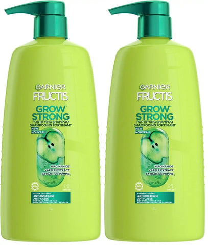 Garnier Fructis Grow Strong Shampoo, 33.8 Fl Oz, 1 Count (Packaging May Vary) (Pack of 2)