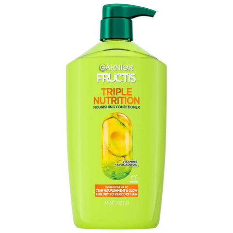 Garnier Fructis Triple Nutrition Nourishig Conditioner for Dry to Very Dry Hair, 33.8 Fl Oz, 1 Count (Packaging May Vary)