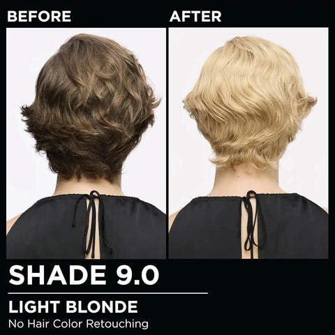 Garnier Olia Hair Color, Ammonia-Free Permanent Hair Dye, Oil-Powered Formula for 100% Gray Coverage and 3x Shinier Hair, Vegan & Cruelty Free, 9.0 Light Blonde, 2 Count