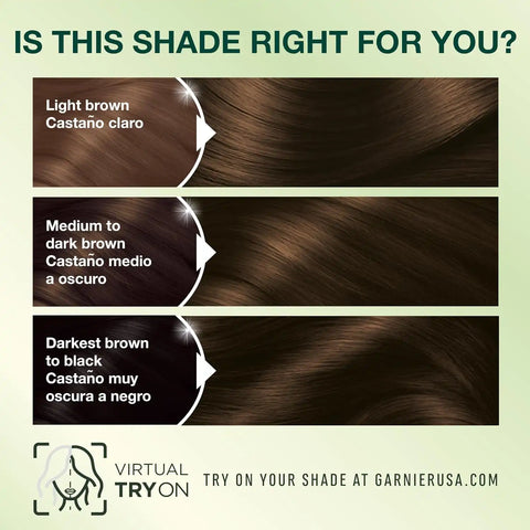 Garnier Nutrisse Ultra Crème Hair Color, Permanent Hair Dye with 100% Gray Coverage, Vegan & Cruelty-Free, 33 Darkest Golden Brown (Caramel Fudge), 2 Count