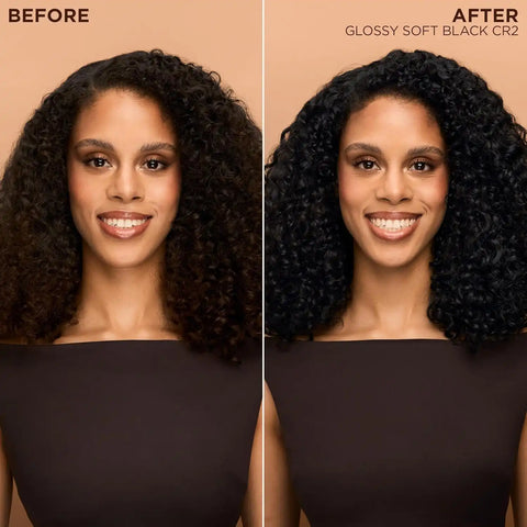 Garnier Nutrisse 0% Ammonia Glossy Curl Color Permanent Hair Dye for Curls, Vegan Color For 100% Gray Coverage, Curl-Protecting Formula with Enhancing Oil, CR2 Glossy Soft Black (Pack of 2)