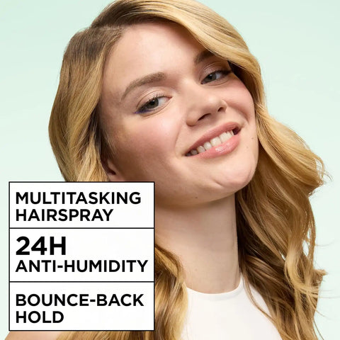 Garnier Fructis Sky-Hi Volume Hairspray, Anti-Humidity Volumizing Spray With Bamboo Extract, Provides 24-Hour of Flexible Hold and Frizz Control, 8.25 oz, 2 Count (Packaging May Vary)