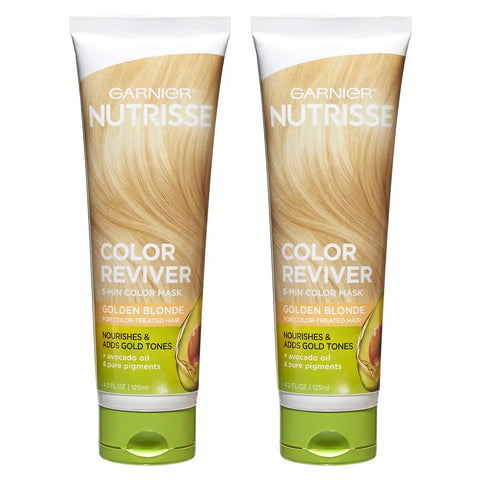 Garnier Hair Color Nutrisse Color Reviver, Golden Blonde for Color Treated Hair to Nourish & Adds Gold Tones, 8.4 Fl Oz, 2 Count (Packaging May Vary)