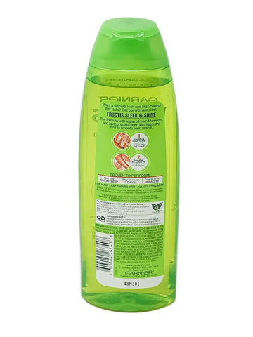 Garnier Fructis Shampoo Sleek & Shine 13 Ounce Frizzy/Dry (384ml) (2 Pack)