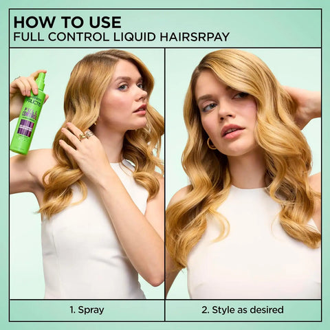 Garnier Fructis Sky-Hi Volume Hairspray, Anti-Humidity Volumizing Spray With Bamboo Extract, Provides 24-Hour of Flexible Hold and Frizz Control, 8.25 oz, 2 Count (Packaging May Vary)