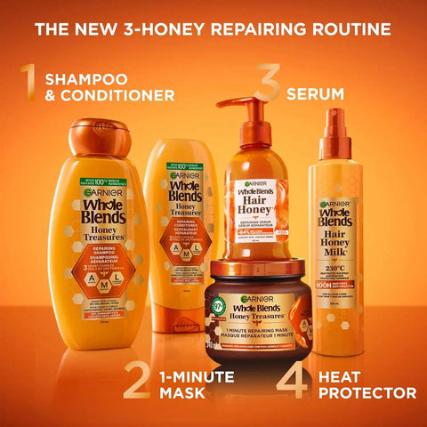 Garnier Whole Blends Repairing Conditioner Honey Treasures, Damaged Hair, 22 fl; oz.