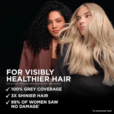 Garnier Olia Hair Color, Ammonia-Free Permanent Hair Dye, Oil-Powered Formula for 100% Gray Coverage and 3x Shinier Hair, Vegan & Cruelty Free, 3.11 Darkest Platinum Brown, 1 Count
