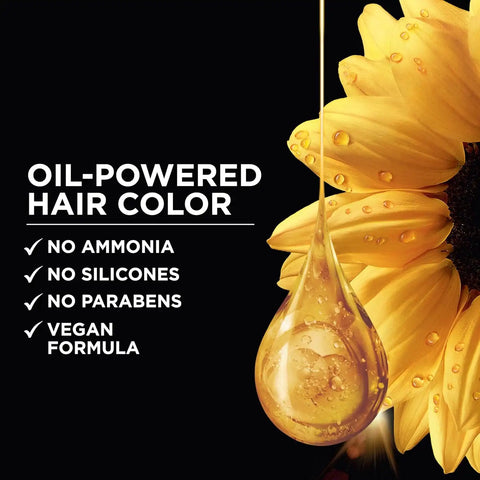 Garnier Olia Hair Color, Ammonia-Free Permanent Hair Dye, Oil-Powered Formula for 100% Gray Coverage and 3x Shinier Hair, Vegan & Cruelty Free, 5.0 Medium Brown, 2 Count