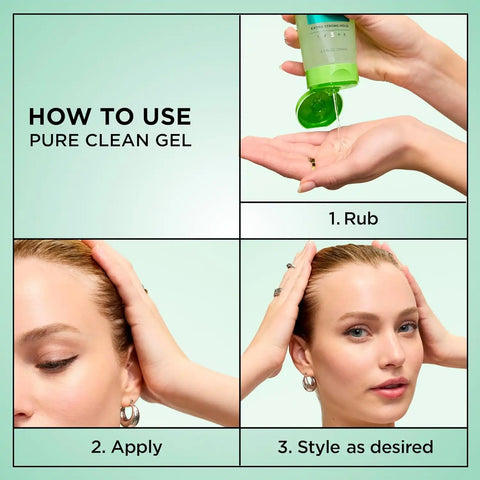 Garnier Fructis Pure Clean Styling Hair Gel, Extra Strong Hold for Up to 24HRs, Non-Flaking, Non-Sticky Formula with Aloe Extract, Made for All Hair Types, 6.8 fl oz (Packaging May Vary)