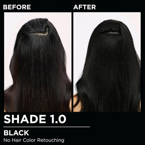 Garnier Olia Hair Color, Ammonia-Free Permanent Hair Dye, Oil-Powered Formula for 100% Gray Coverage and 3x Shinier Hair, Vegan & Cruelty Free, 1.0 Black, 2 Count