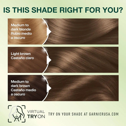 Garnier Nutrisse Ultra Crème Hair Color, Permanent Hair Dye with 100% Gray Coverage, Vegan & Cruelty-Free, 61 Light Extra Ash Brown (Mochaccino), 2 Count