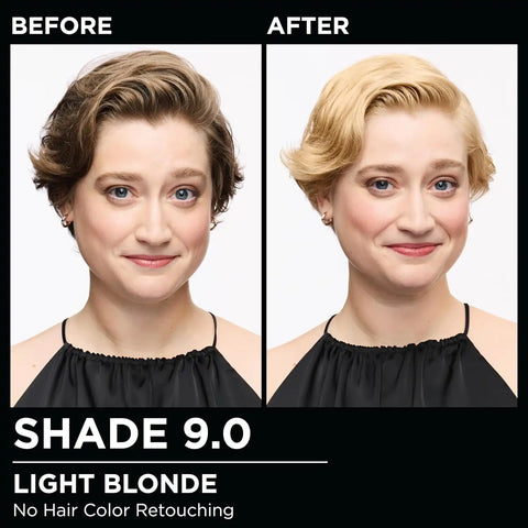 Garnier Olia Hair Color, Ammonia-Free Permanent Hair Dye, Oil-Powered Formula for 100% Gray Coverage and 3x Shinier Hair, Vegan & Cruelty Free, 9.0 Light Blonde, 2 Count
