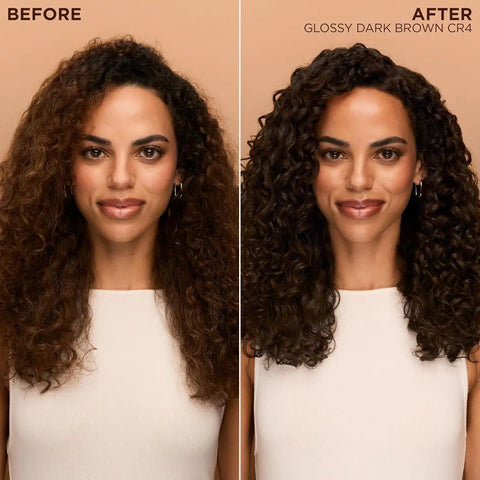 Garnier Nutrisse 0% Ammonia Glossy Curl Color Permanent Hair Dye for Curls, Vegan Color For 100% Gray Coverage, Curl-Protecting Formula with Enhancing Oil, CR4 Glossy Dark Brown (Pack of 2)