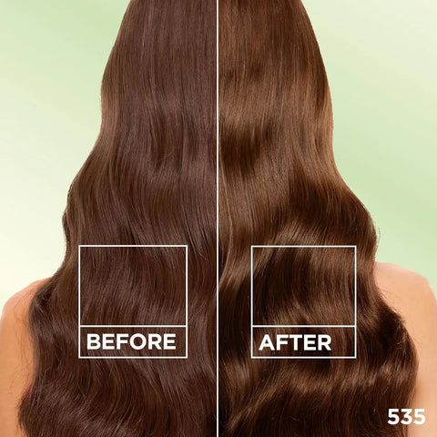 Garnier Nutrisse Ultra Crème Hair Color, Permanent Hair Dye with 100% Gray Coverage, Vegan & Cruelty-Free, 535 Medium Gold Mahogany Brown (Chocolate Caramel), 1 Count