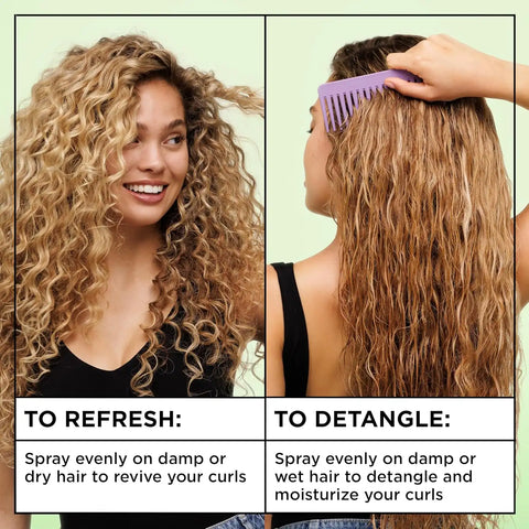 Garnier Fructis Curl Knot Melter Multi-Use Anti-Breakage Detangling Milk, Moisturizing Detangler Spray and Heat Protectant For All Curl Types, Made with Vegan Protein & Coconut Oil, 8.5 Fl Oz