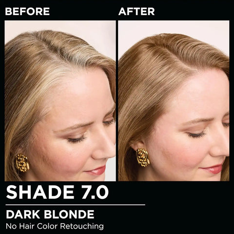 Garnier Olia Hair Color, Ammonia-Free Permanent Hair Dye, Oil-Powered Formula for 100% Gray Coverage and 3x Shinier Hair, Vegan & Cruelty Free, 7.0 Dark Blonde, 2 Count