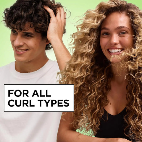 Garnier Fructis Curl Nourish Moisturizing Conditioner for Curly Hair, Plant Protein and Coconut Oil Formula, Up to 48HR of Curl Definition, Sulfate Free & Vegan, 21 Fl Oz, 2 Count (Packaging May Vary)