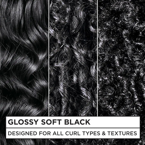 Garnier Nutrisse 0% Ammonia Glossy Curl Color Permanent Hair Dye for Curls, Vegan Color For 100% Gray Coverage, Curl-Protecting Formula with Enhancing Oil, CR2 Glossy Soft Black (Pack of 2)